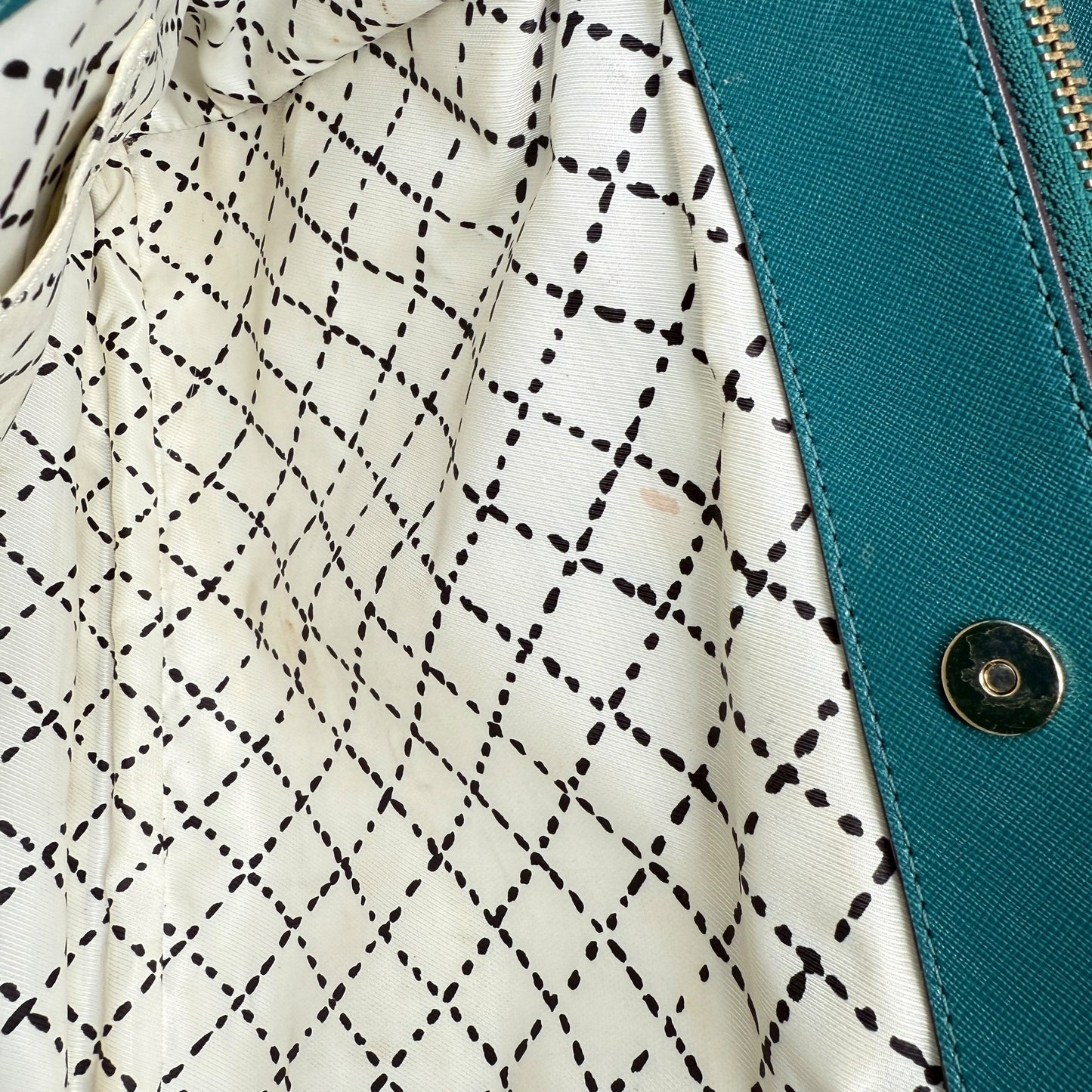 Newbury Lane Miles Leather Tote Designer By Kate Spade In Deep Emerald , Size: Medium