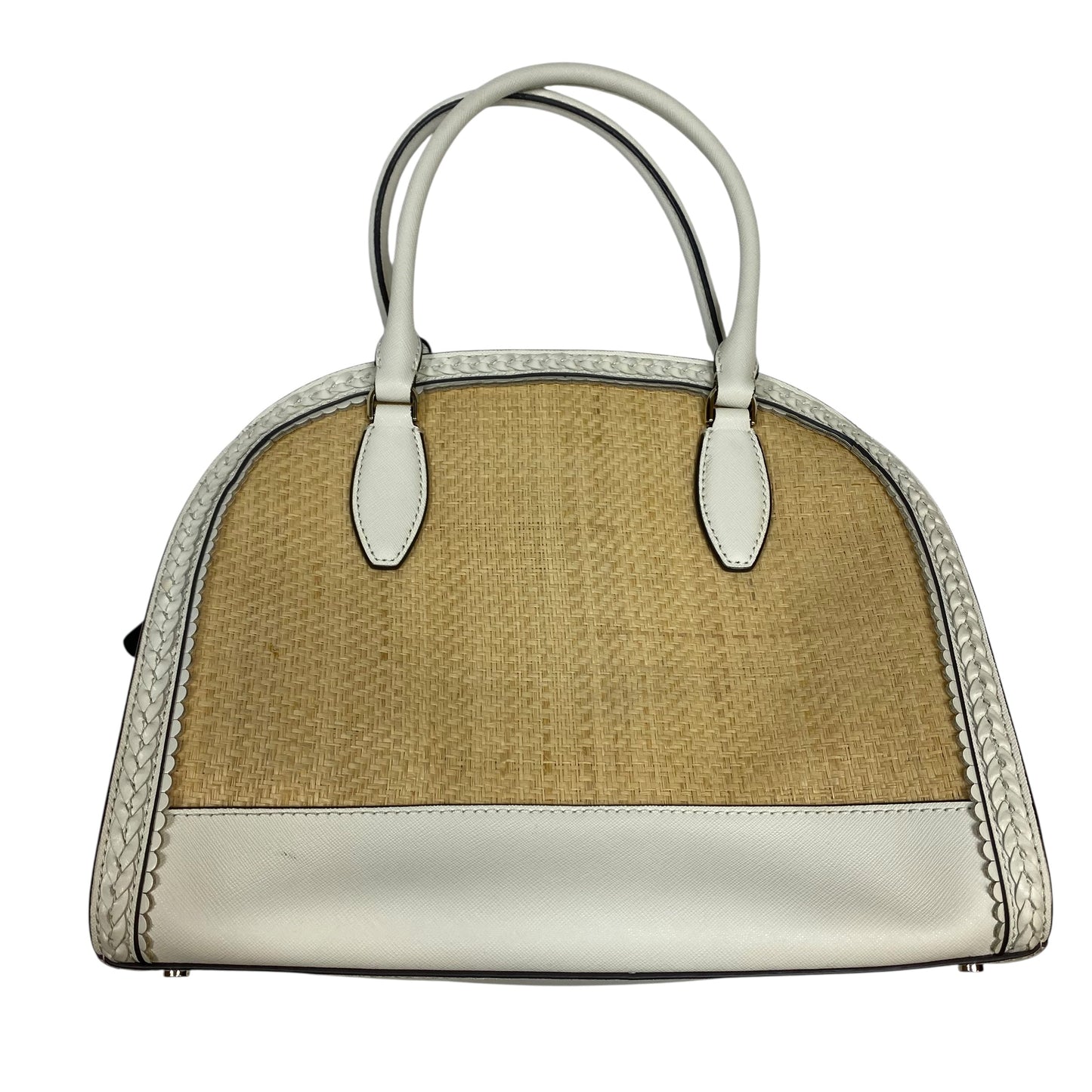 Handbag Designer By Kate Spade In Cream & Tan, Size:Medium