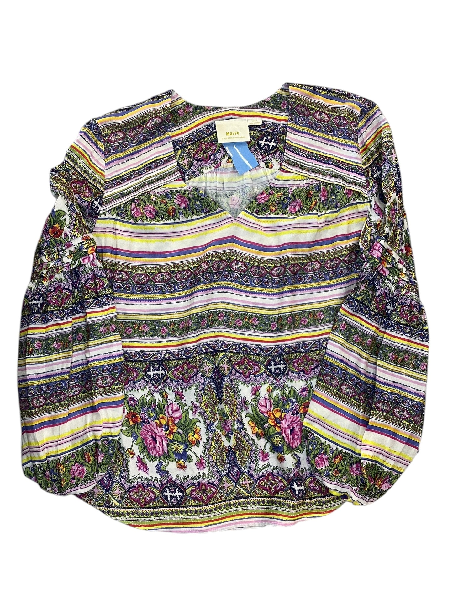Blouse Ls By Maeve In Multi, Size:M
