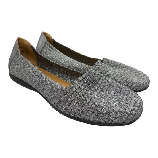 Shoes Flats By Comfortview In Silver, Size:12