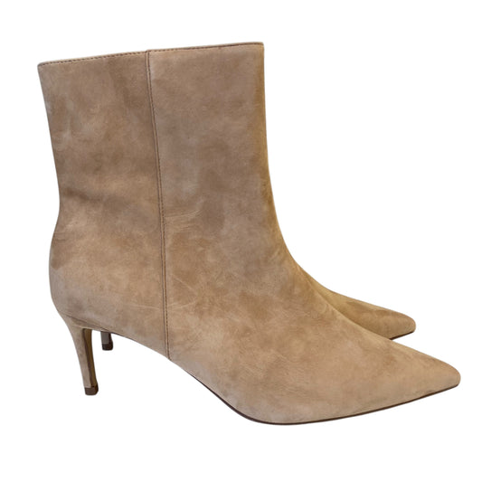 Boots Ankle Heels By Ann Taylor In Tan, Size:9