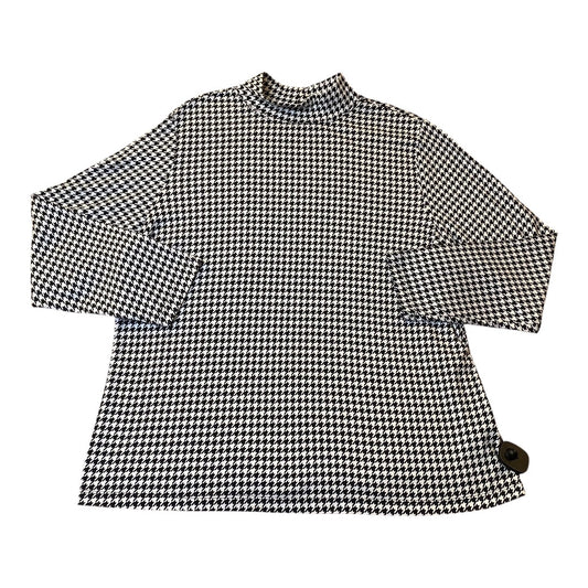 Top Ls By Karen Scott In Black & White, Size:2X