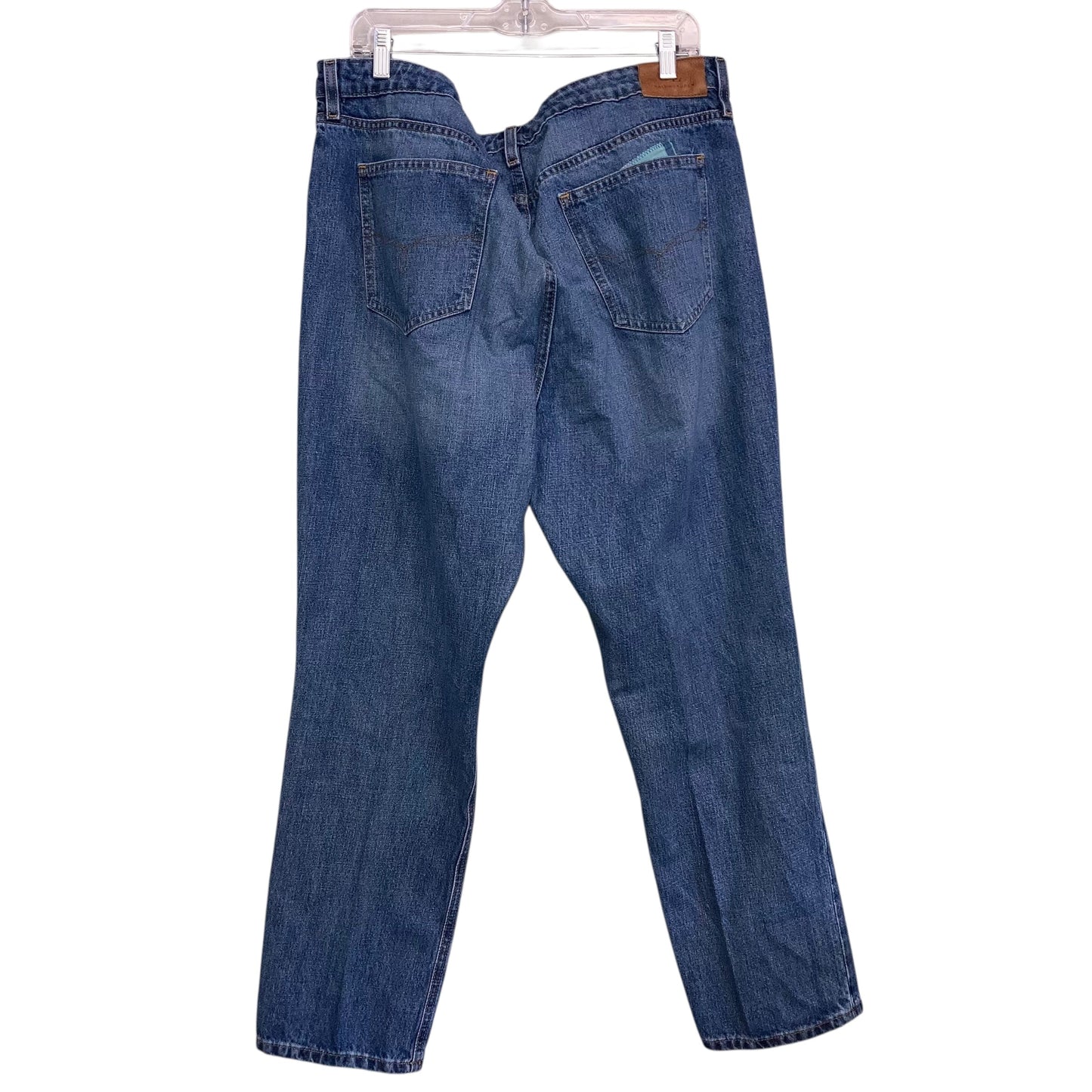 Jeans Straight By Lauren By Ralph Lauren In Blue Denim, Size:16