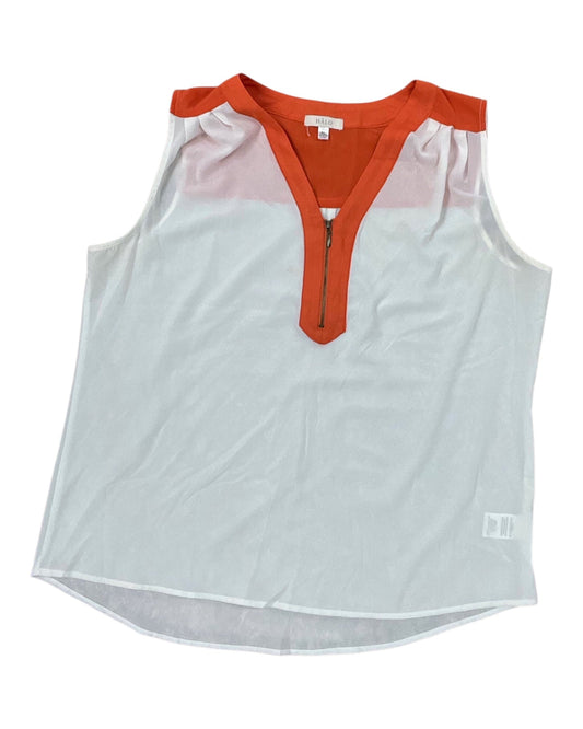 Top Sleeveless By Halo In White, Size:Xl