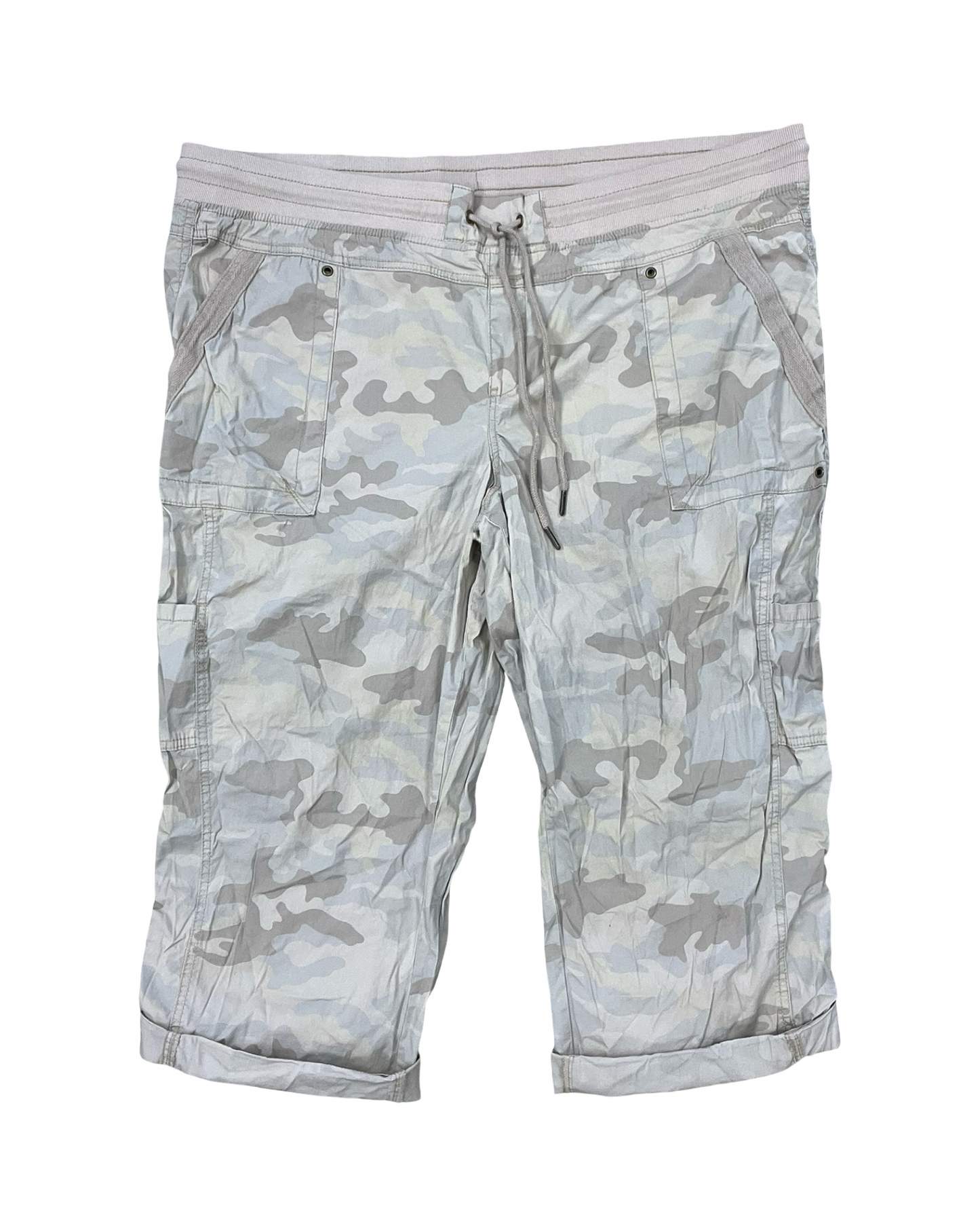 Pants Cropped By Natural Reflections In Camouflage Print, Size:22