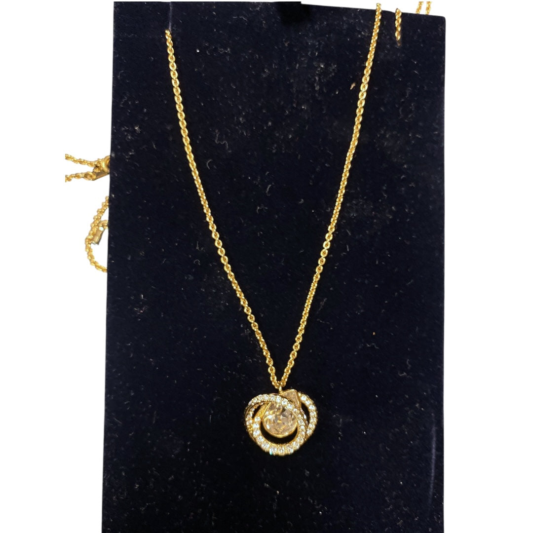 Necklace Designer By Swarovski In Gold