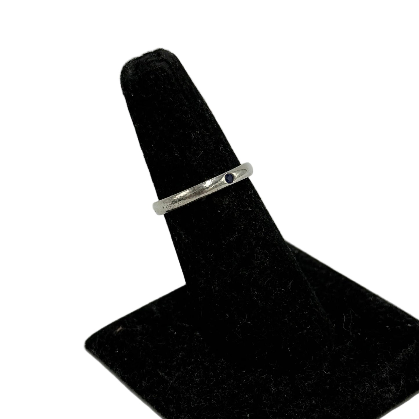 Tiffany & Company Elsa Peretti Sapphire Stacking Band Luxury Ring, Size: 7