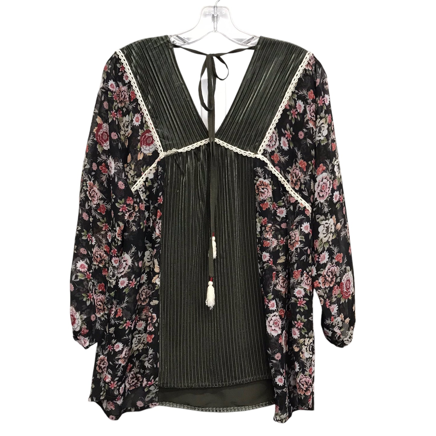 Top Ls By Pol In Floral Print, Size:S
