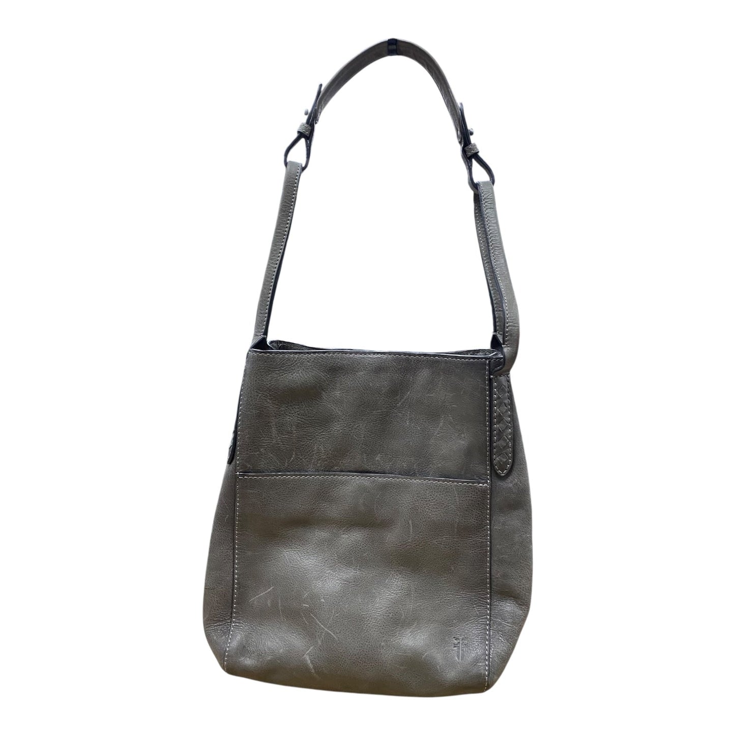 Handbag Designer By Frye In Taupe, Size:Medium