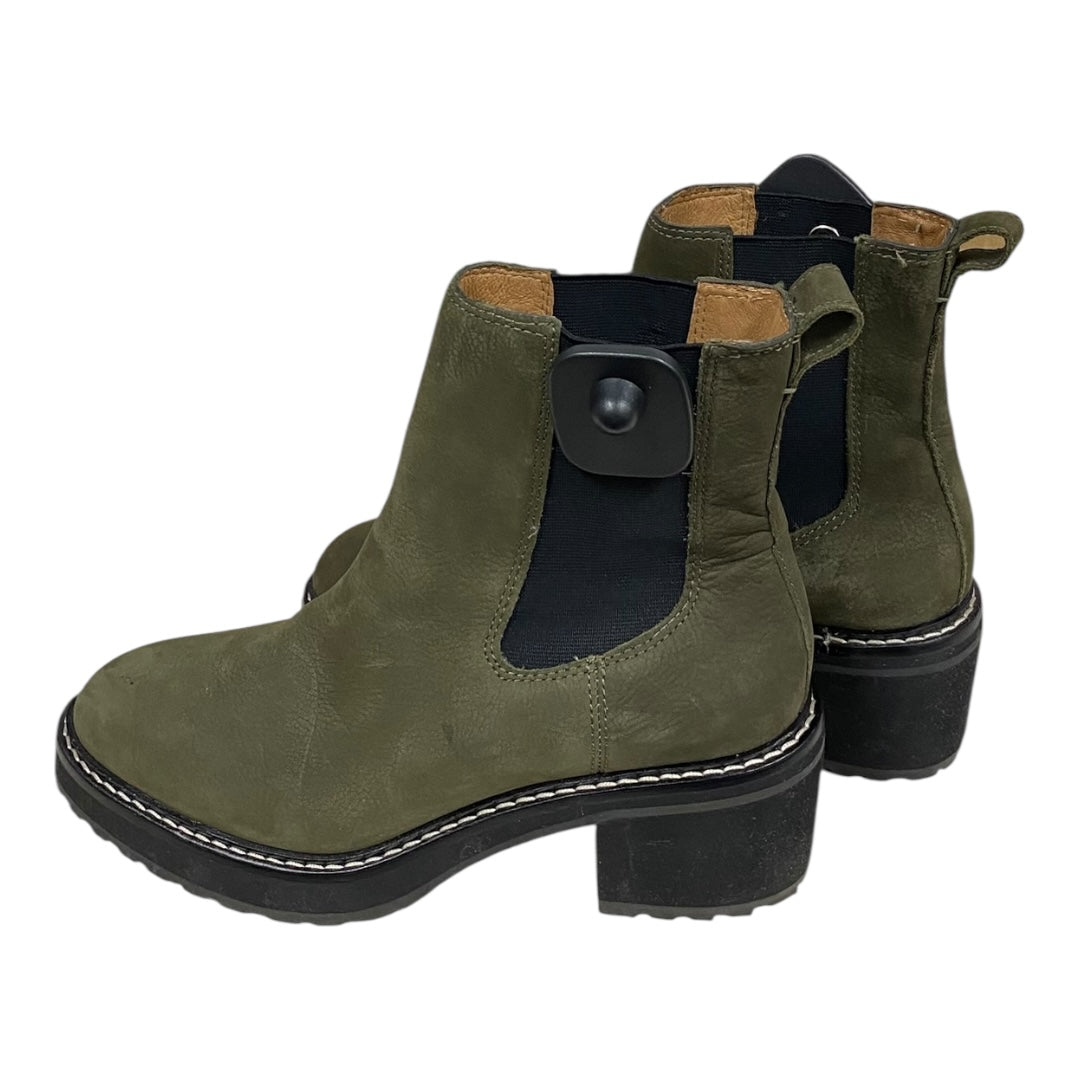 Boots Ankle Heels By Madewell In Black & Green, Size:7