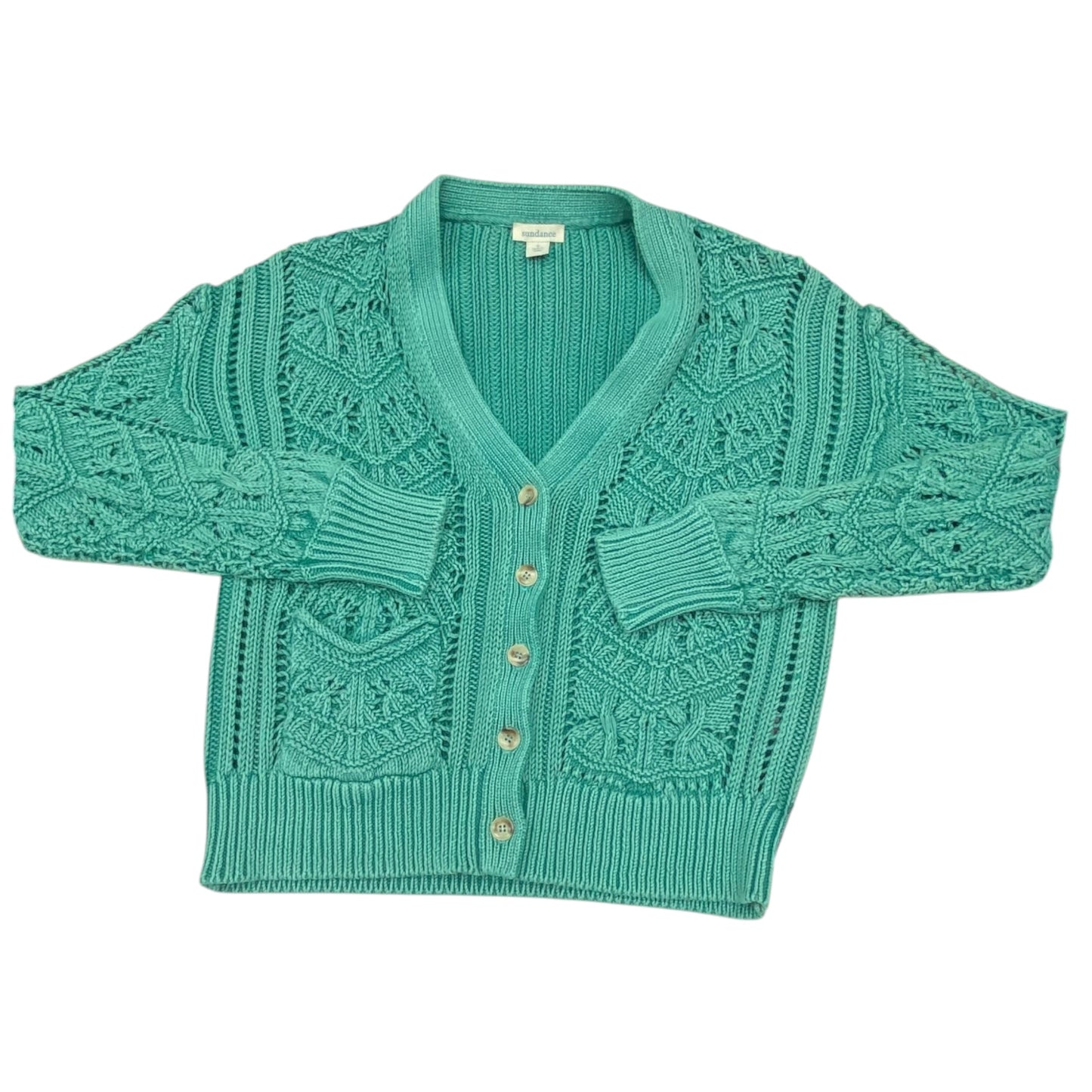 Sweater Cardigan By Sundance In Green, Size:S