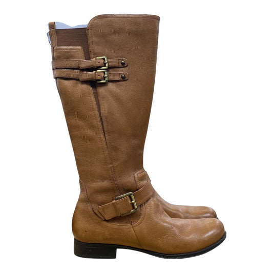 Boots Knee Flats By Naturalizer In Tan, Size:12