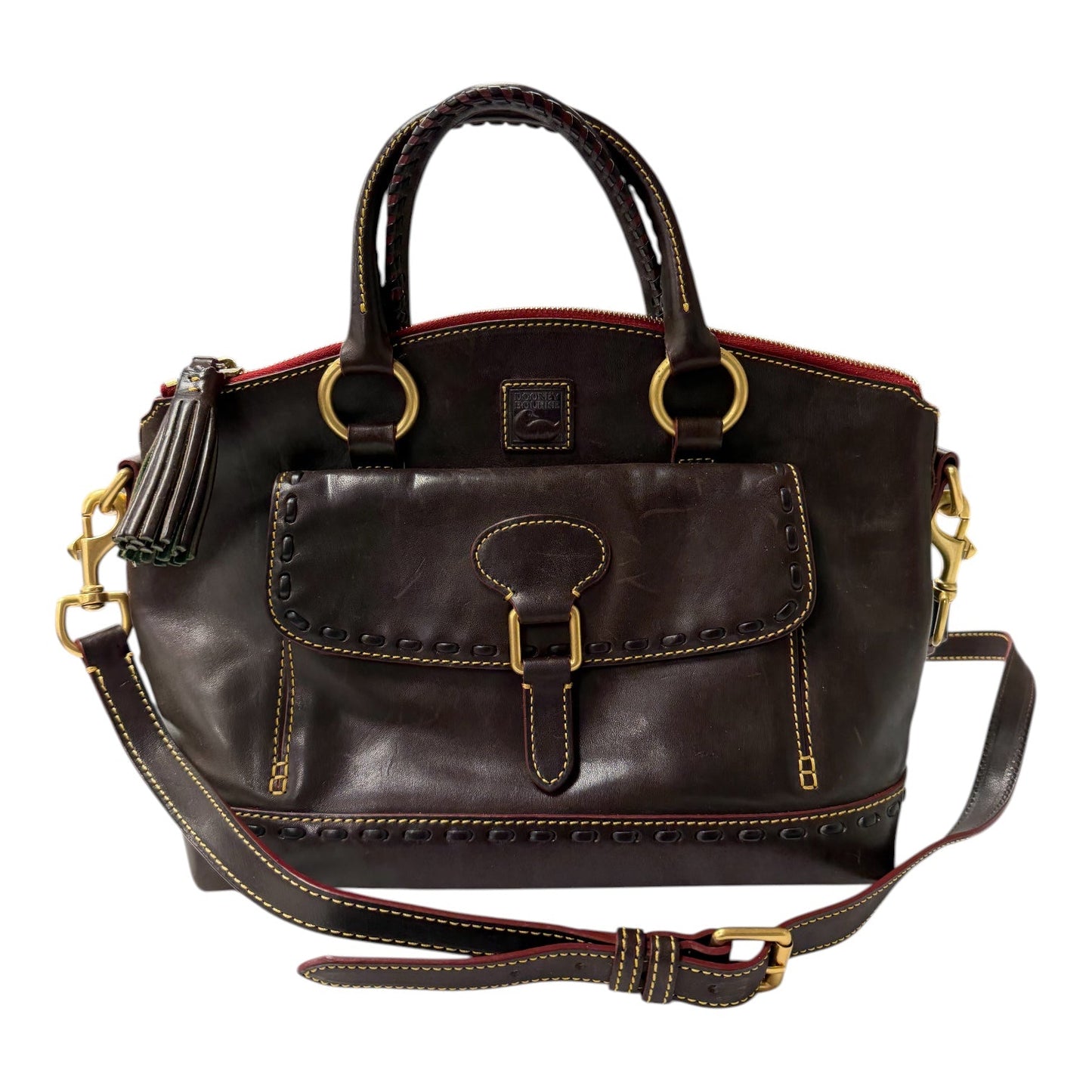 Handbag Designer By Dooney And Bourke In Brown, Size:Medium