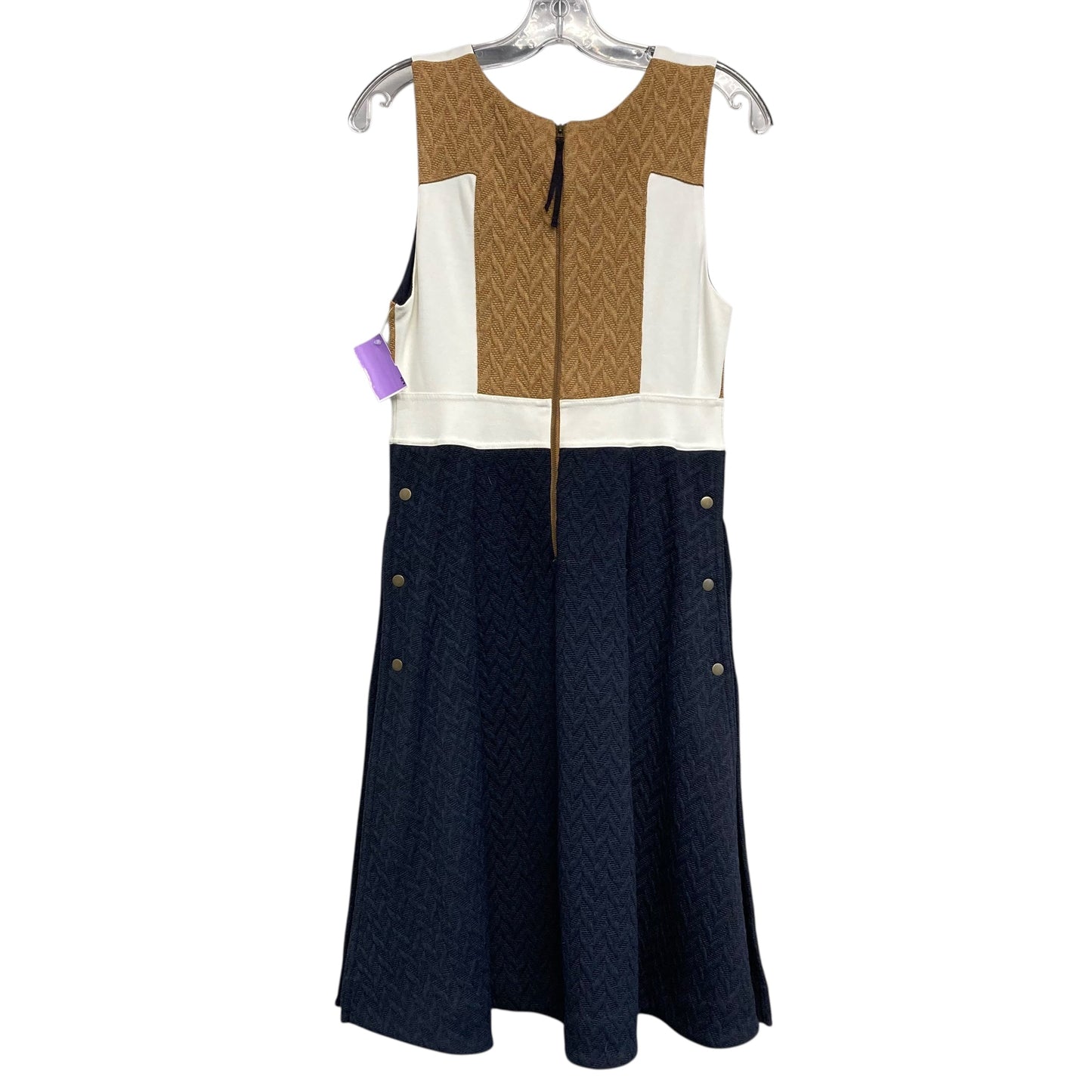 Dress Casual Short By Maeve In Blue & Tan, Size:S