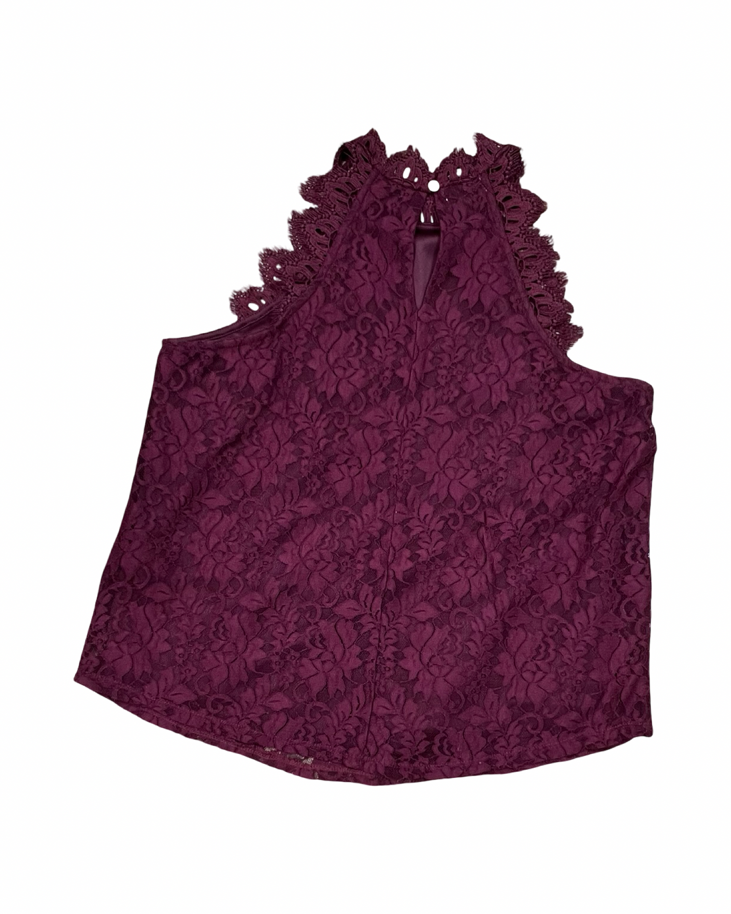 Top Sleeveless By Maurices In Maroon, Size:L