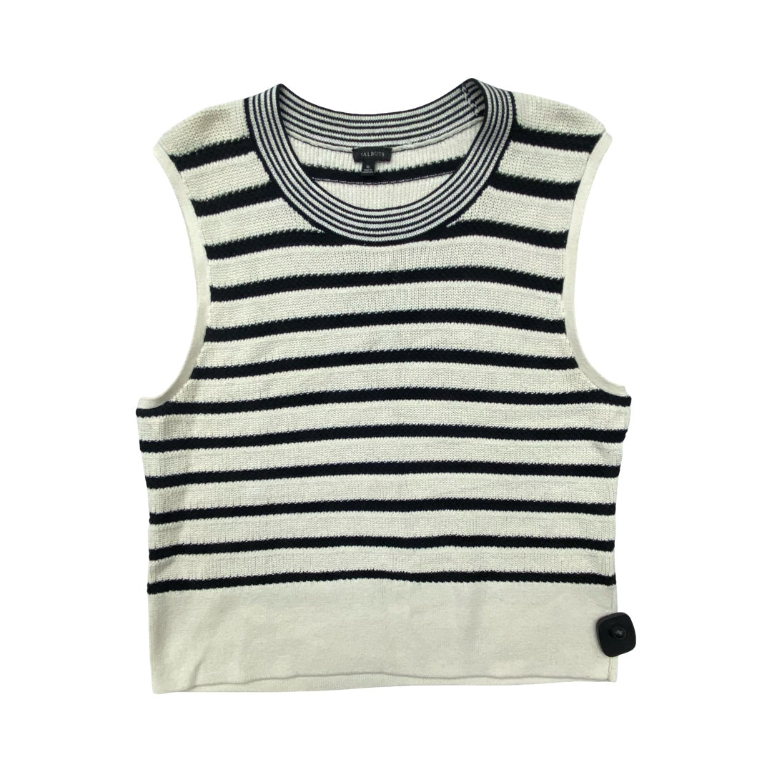 Top Sleeveless By Talbots In Striped Pattern, Size:Xl