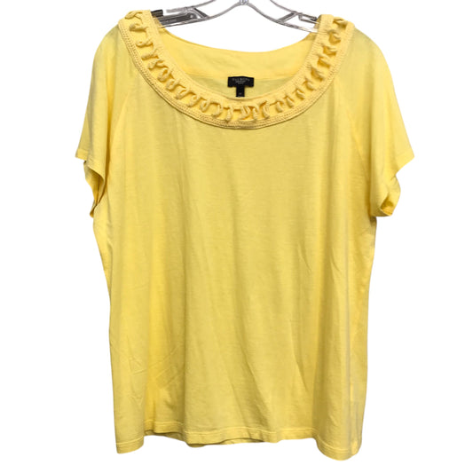 Top Ss By Talbots In Yellow, Size:1X
