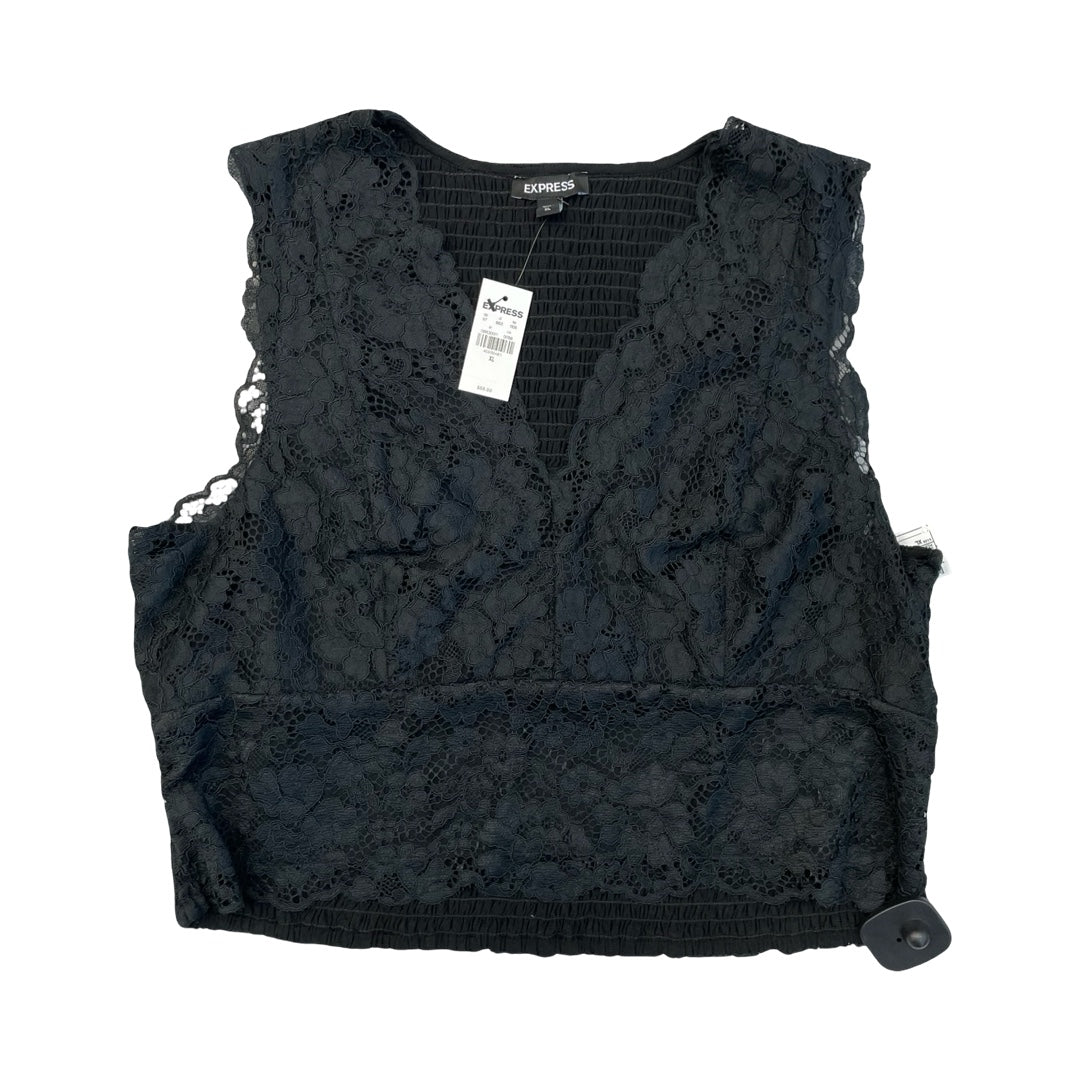 Top Sleeveless By Express In Black, Size:Xl