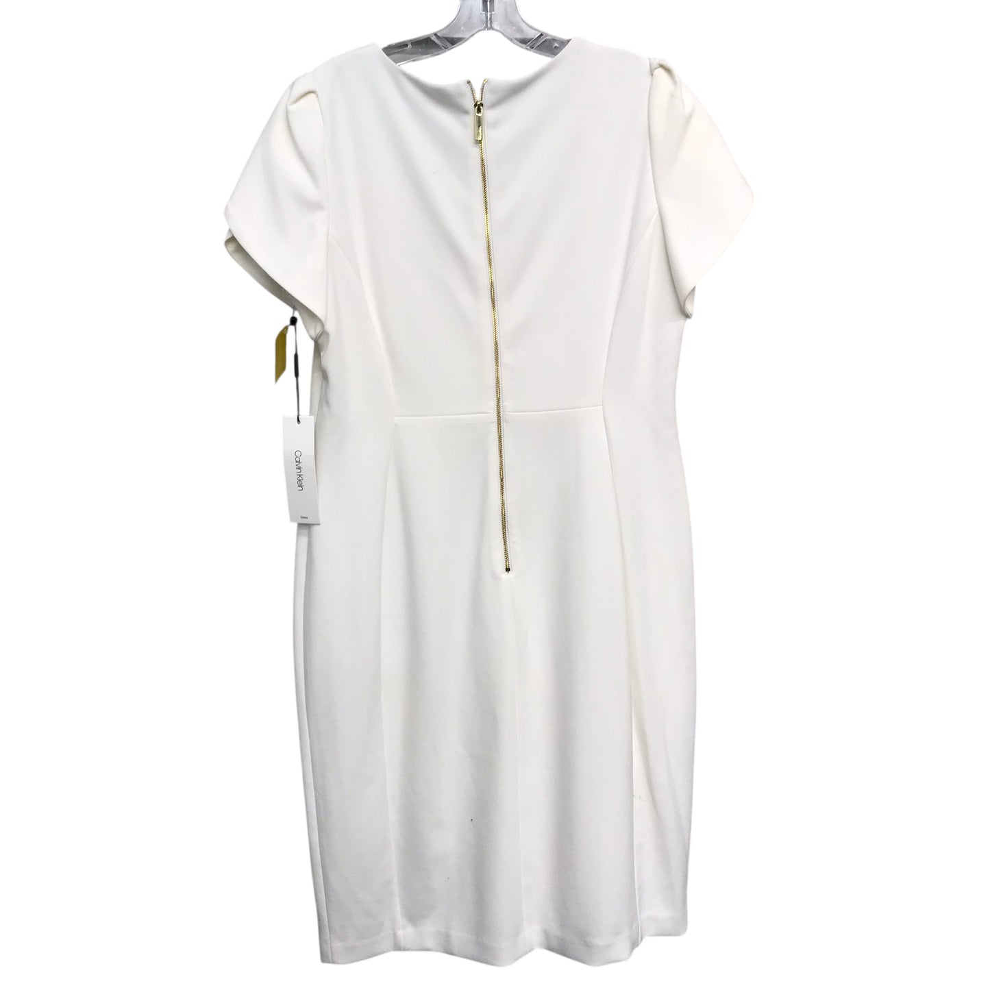 Dress Casual Short By Calvin Klein In White, Size:L