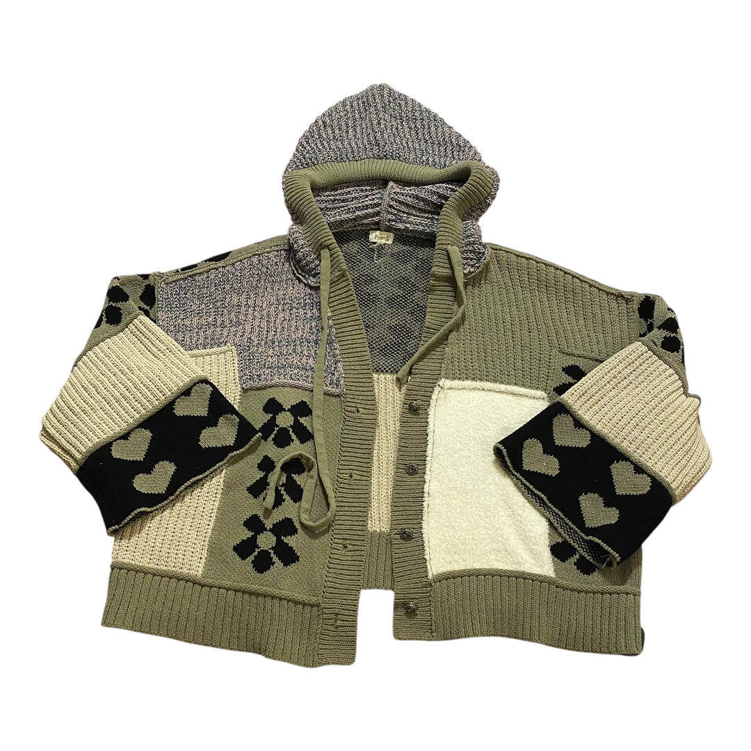 Sweater Cardigan By Pol In Multi, Size:L