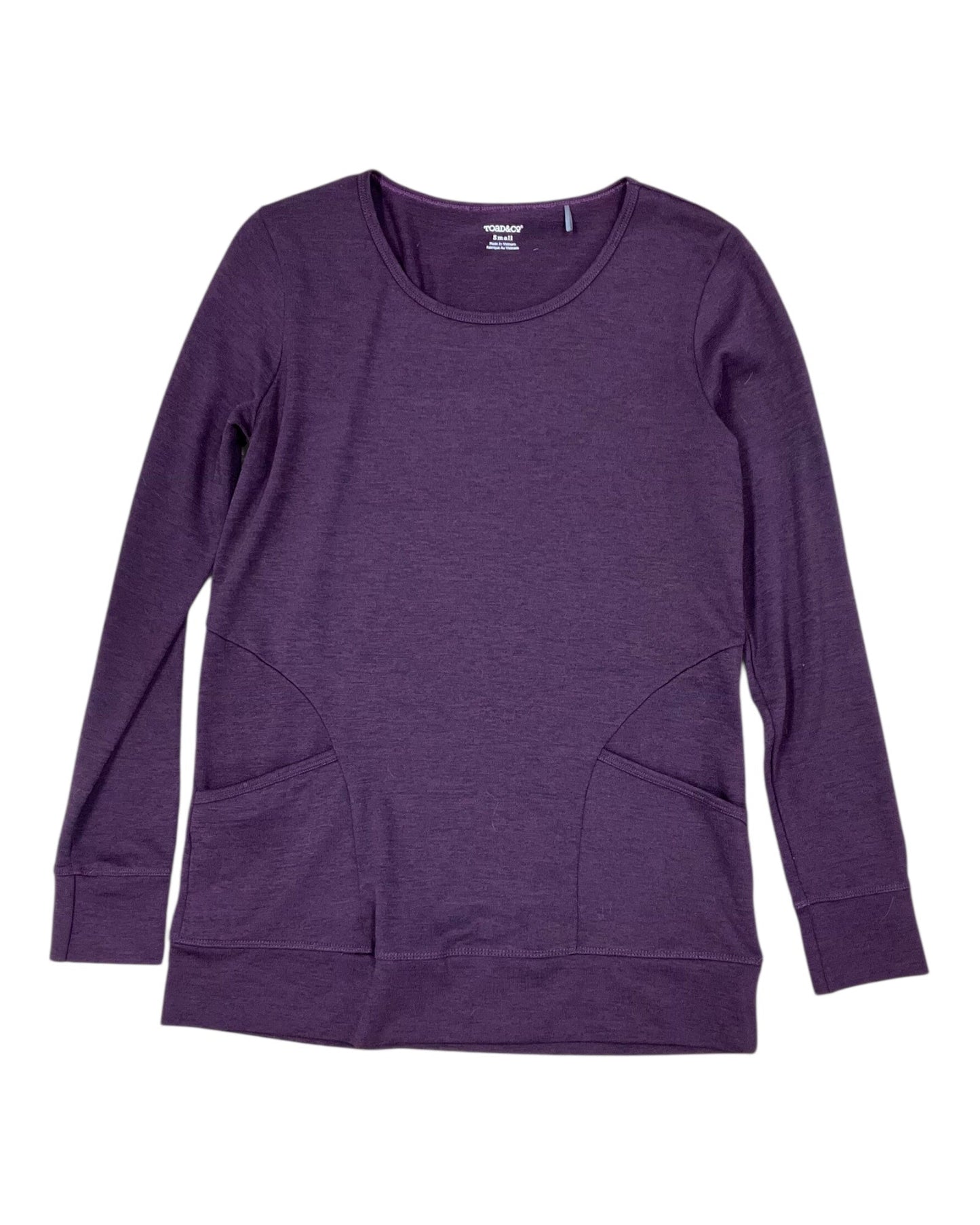 Top Ls By Toad & Co In Maroon, Size:S