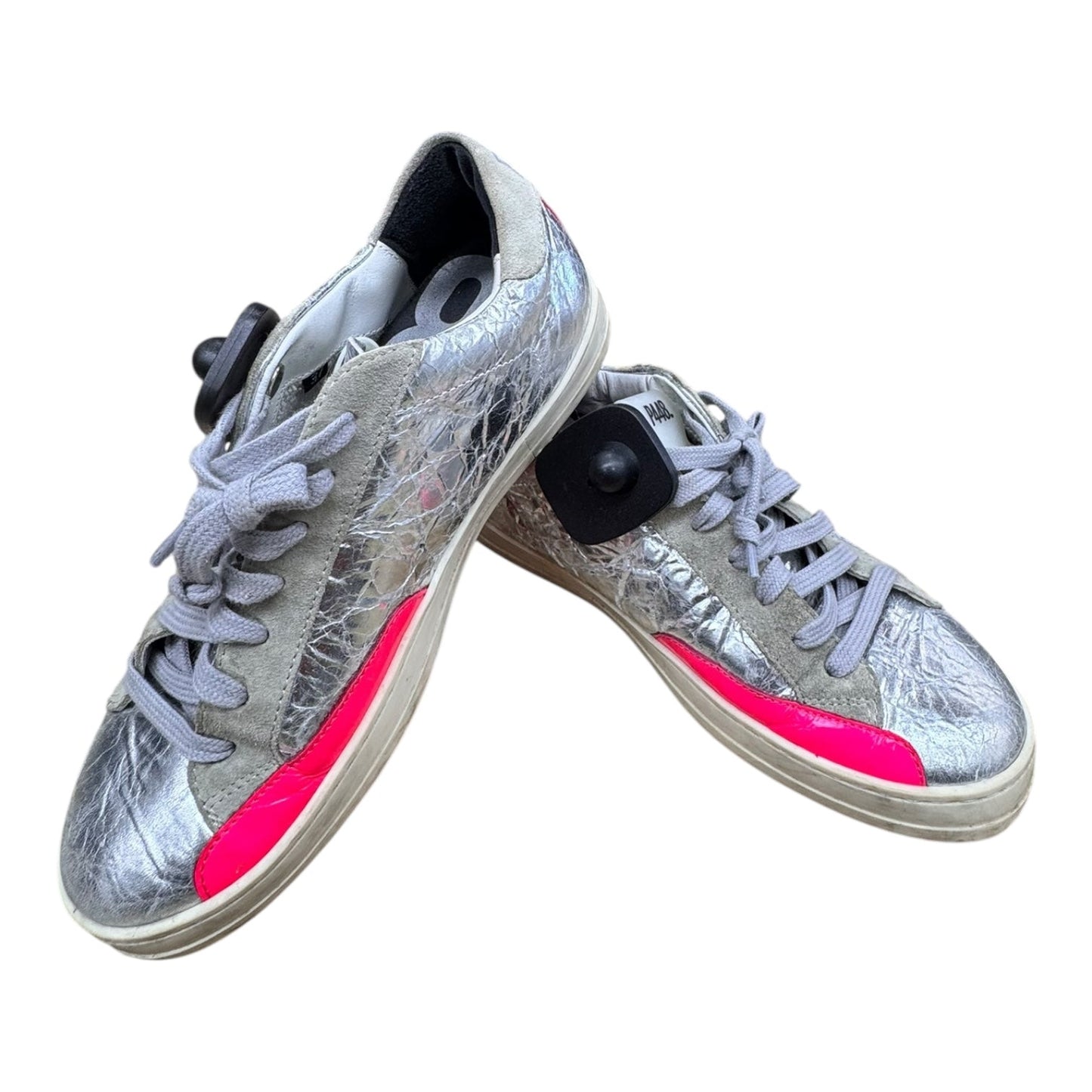 Shoes Sneakers By P448 In Pink & Silver, Size:6.5