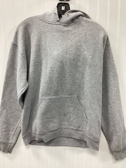 Sweatshirt Hoodie By Jerzees In Grey, Size:M