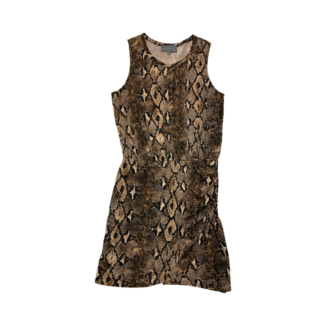 Dress Casual Midi By Sunday In Brooklyn In Black & Brown, Size:4