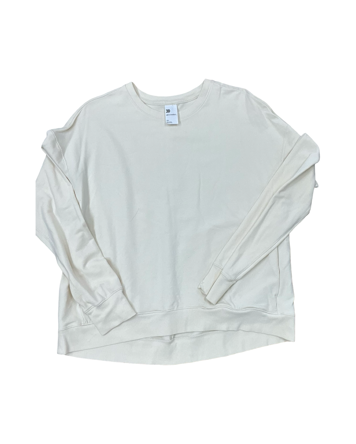 Sweatshirt Crewneck By All In Motion In Cream, Size:1X