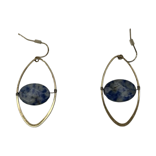 Earrings Dangle/Drop By Clothes Mentor In Blue & Gold