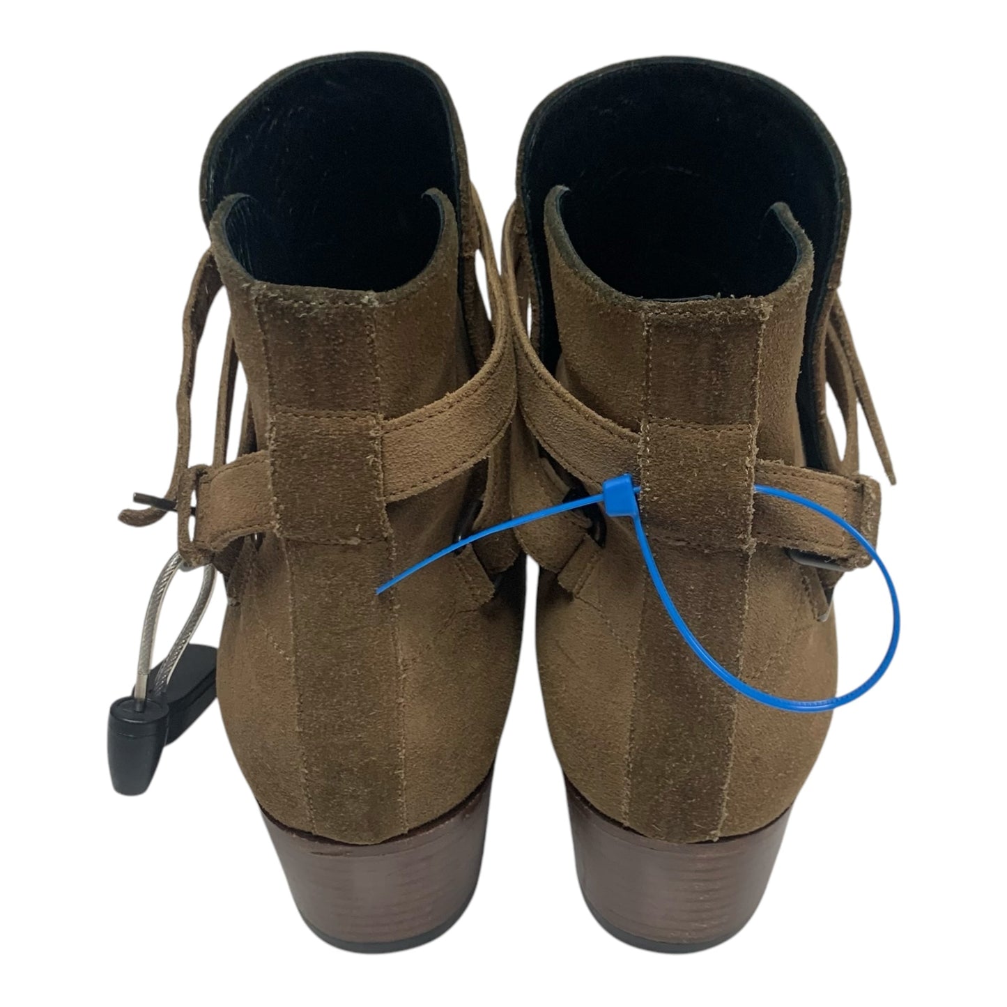 Boots Luxury Designer By Yves Saint Laurent In Tan, Size: 10