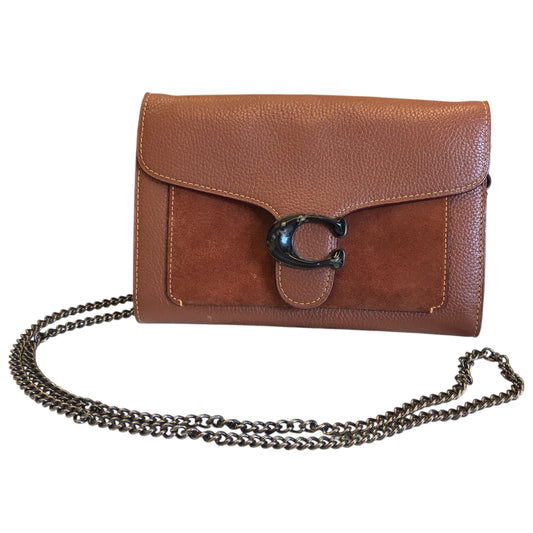 Crossbody Designer By Coach In Brown, Size:Small