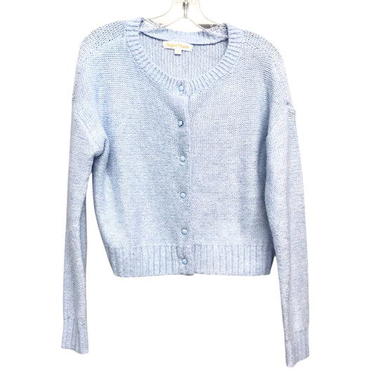 Sweater Cardigan By Sugar Moon In Blue, Size:M