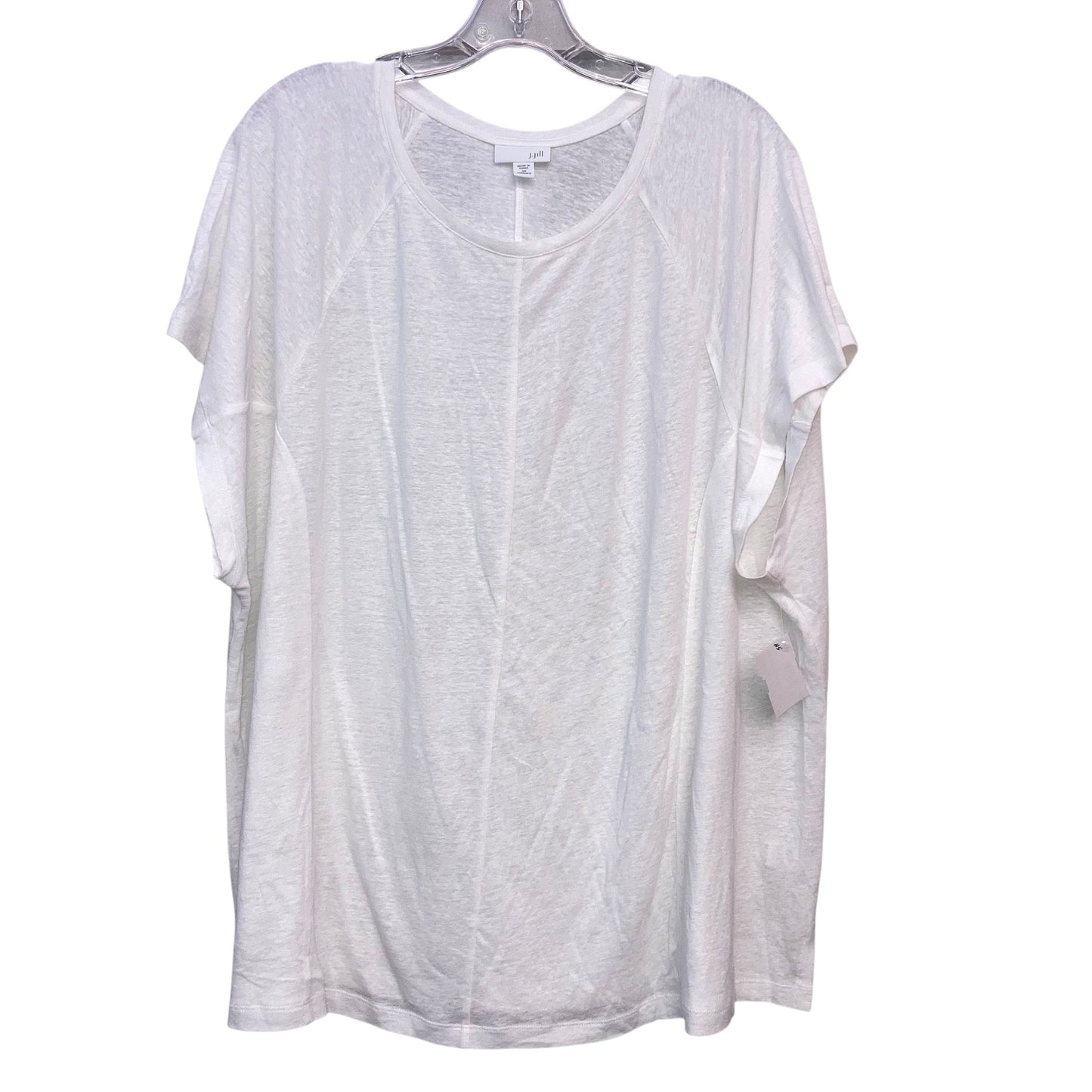 Top Ss Basic By J. Jill In White, Size:3X