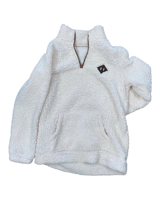 Sweatshirt Collar By Clothes Mentor In Cream, Size:S