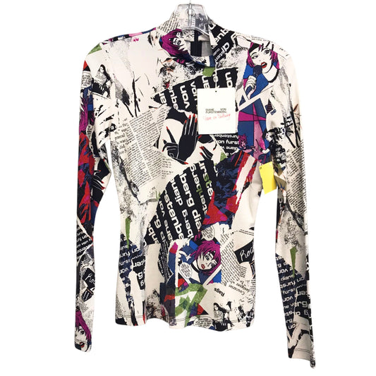 Top Ls Designer By Diane Von Furstenberg In Black & White, Size:Xs