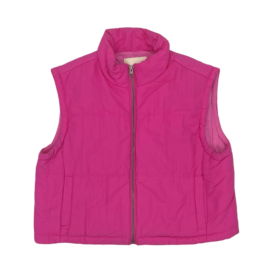 Vest Puffer & Quilted By Thread And Supply In Pink, Size:M
