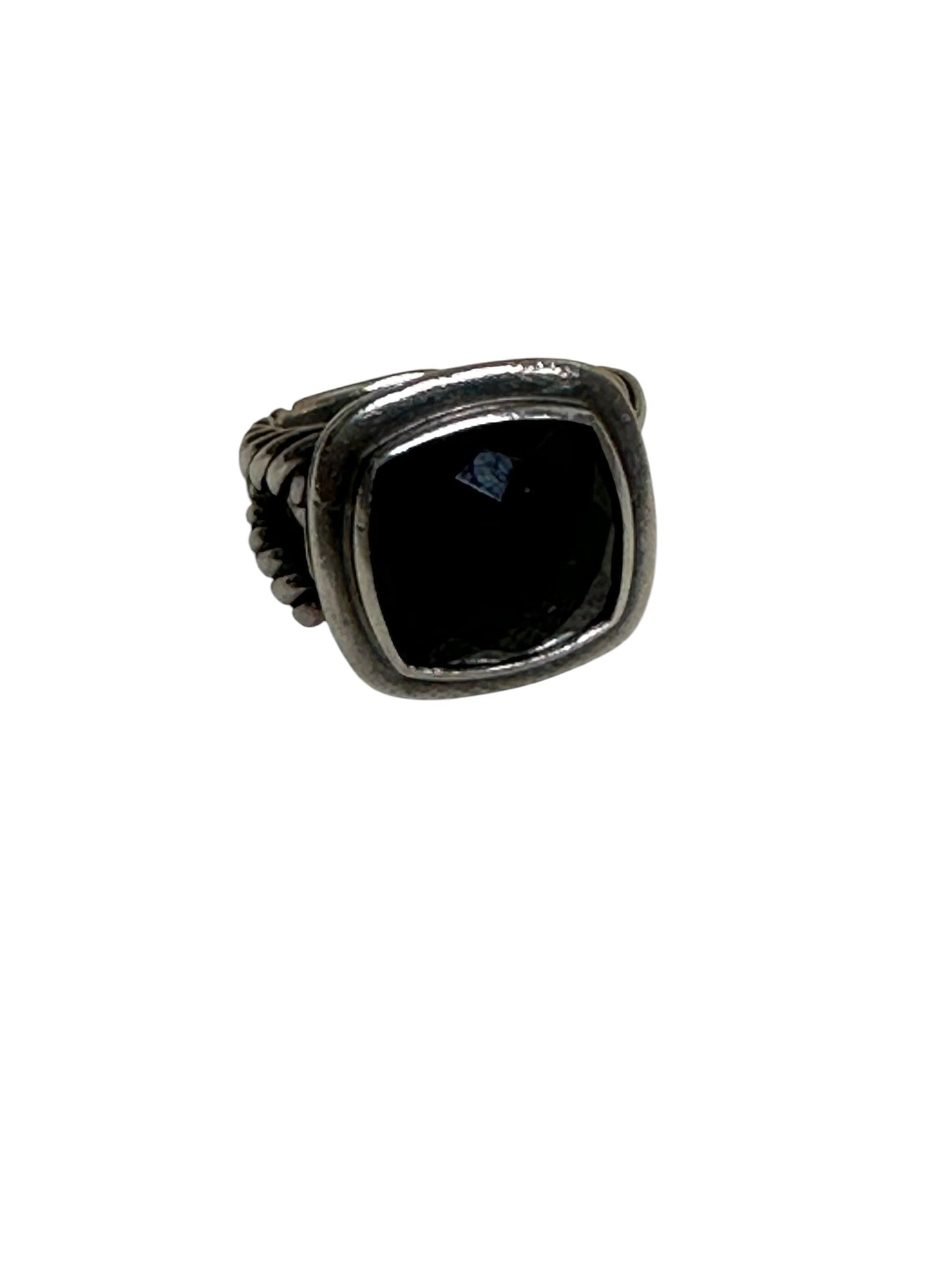 Ring Luxury Designer By David Yurman In Black & Silver Size: 7