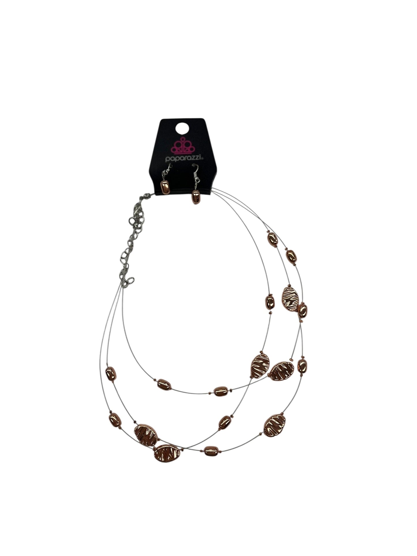 Necklace Set By Paparazzi In Rose Gold