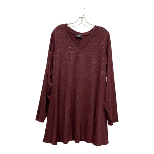 Top Ls By Lane Bryant In Red, Size:3X
