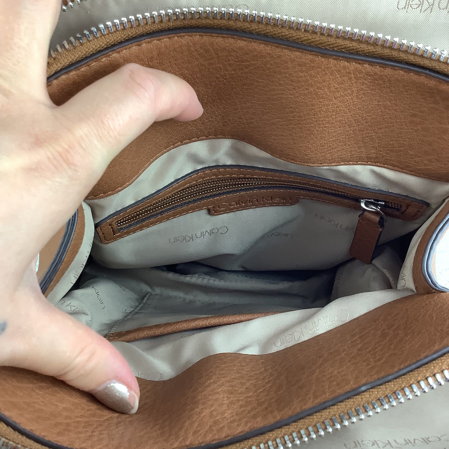 Backpack By Calvin Klein, Size: Medium