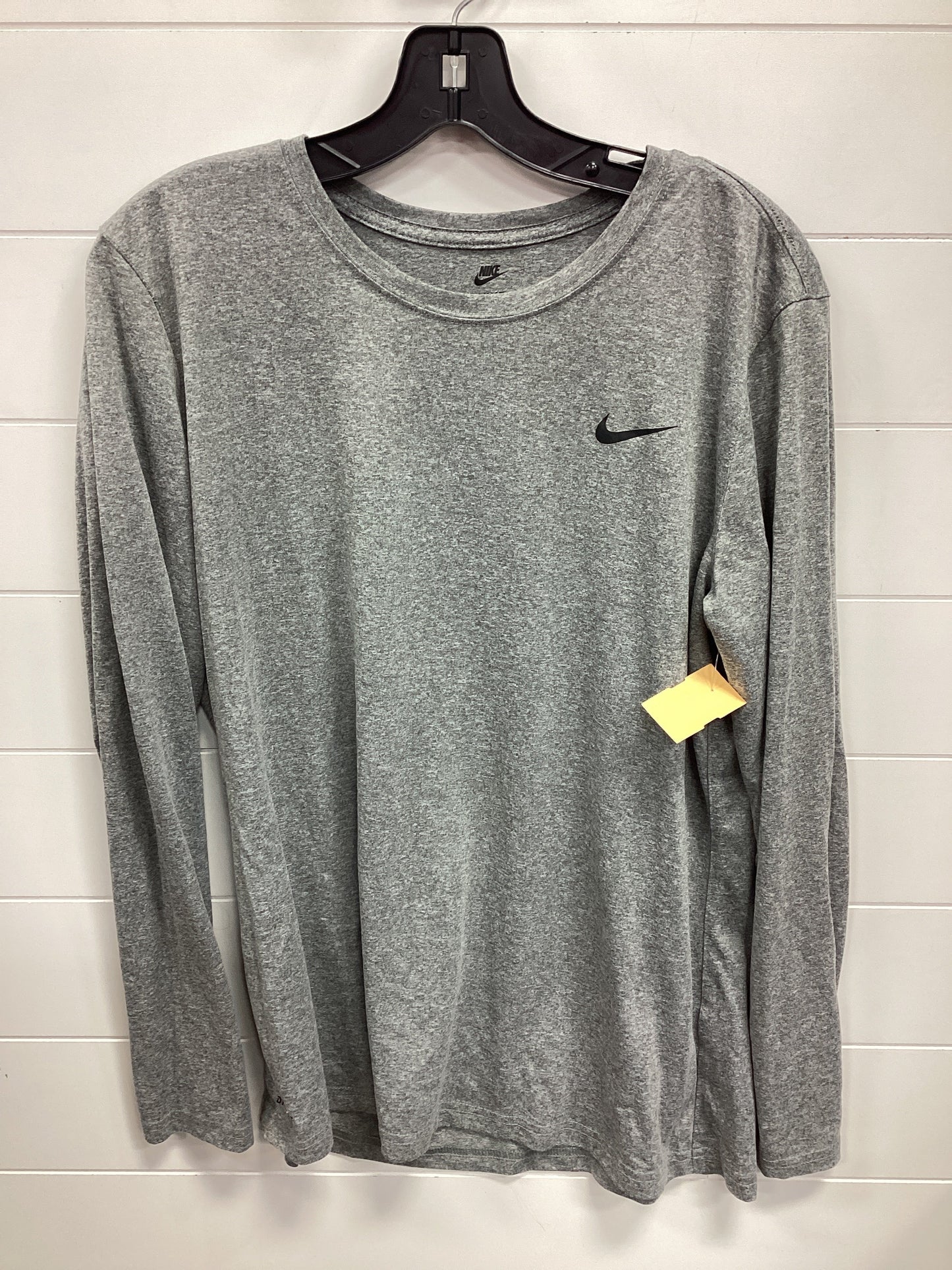 Athletic Top Ls Collar By Nike Apparel In Grey, Size:Xl