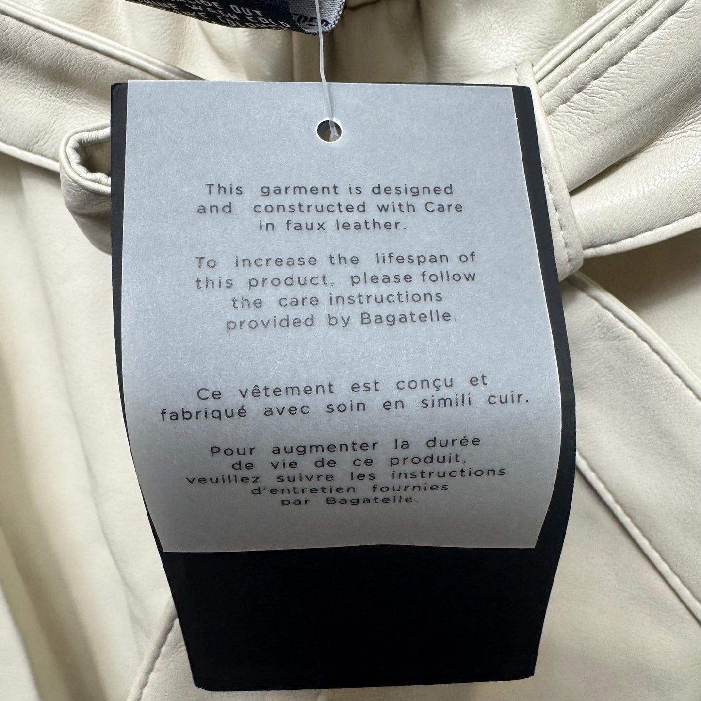 Paper Bag Waist Faux Leather Pants Other By Bagatelle In Cream, Size: S