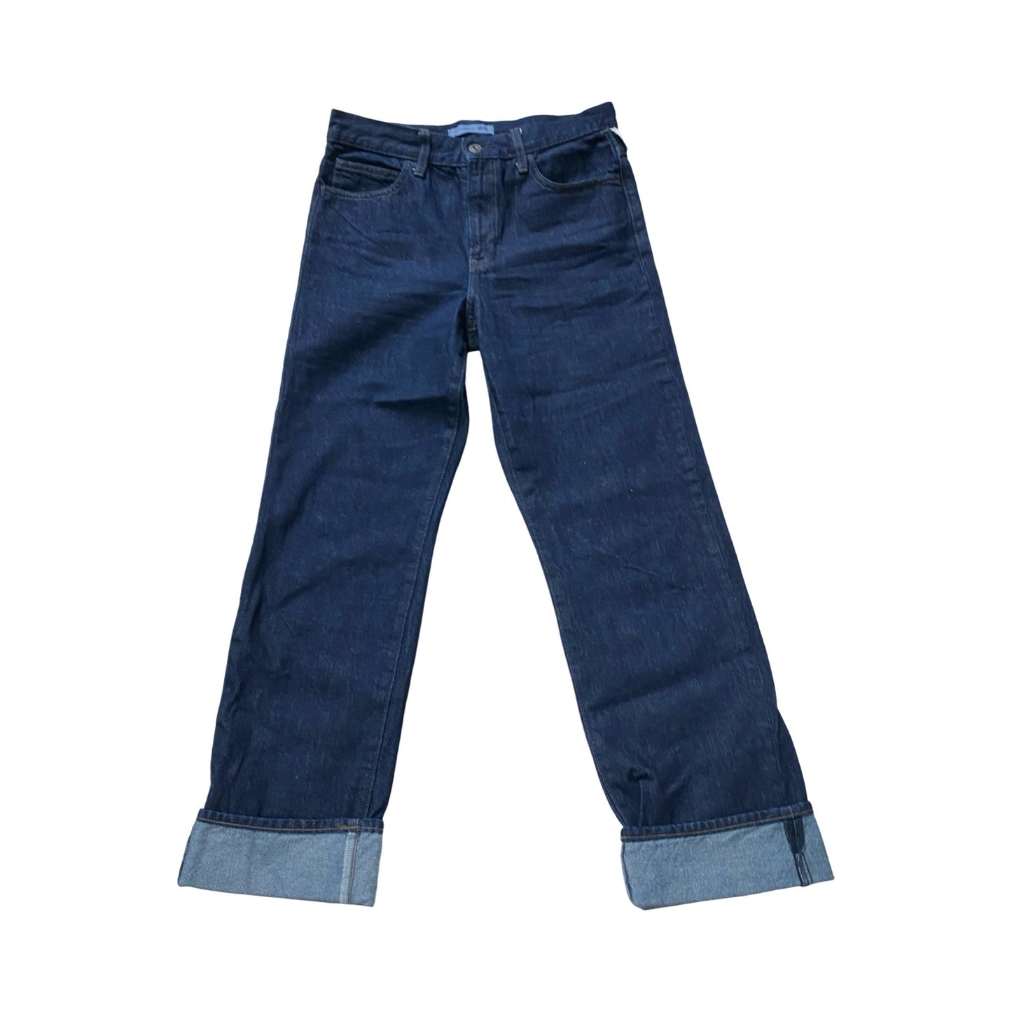 Jeans Straight By Uniqlo In Blue Denim, Size:6