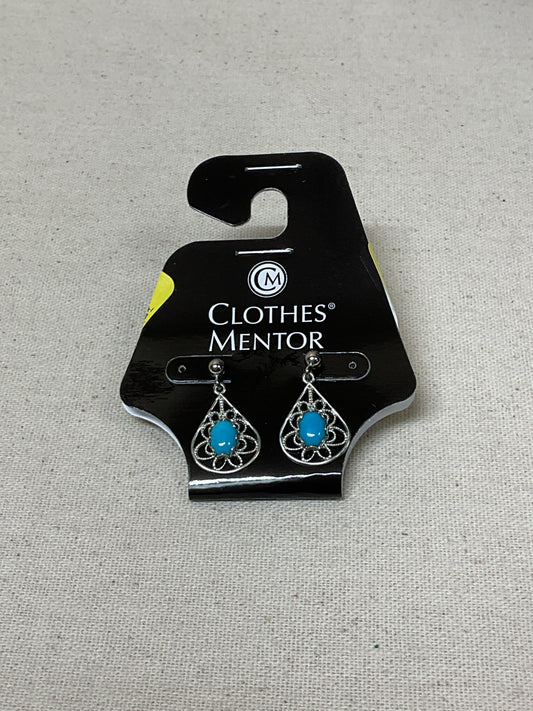 Earrings Dangle/Drop By Cmf In Blue & Silver