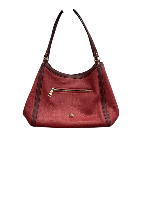 Handbag Designer By Coach In Red, Size:Large
