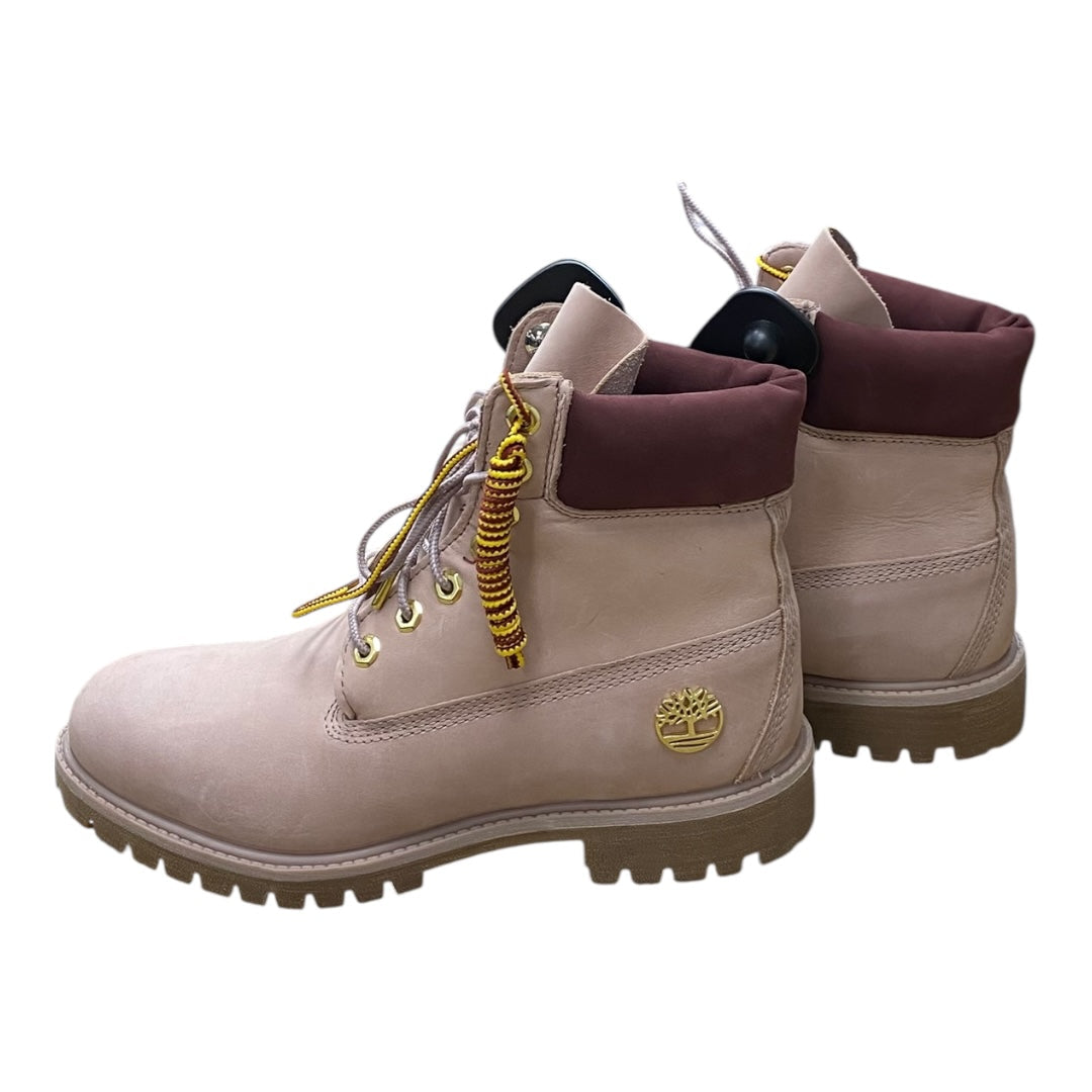 Boots Ankle Flats By Timberland In Pink, Size:8