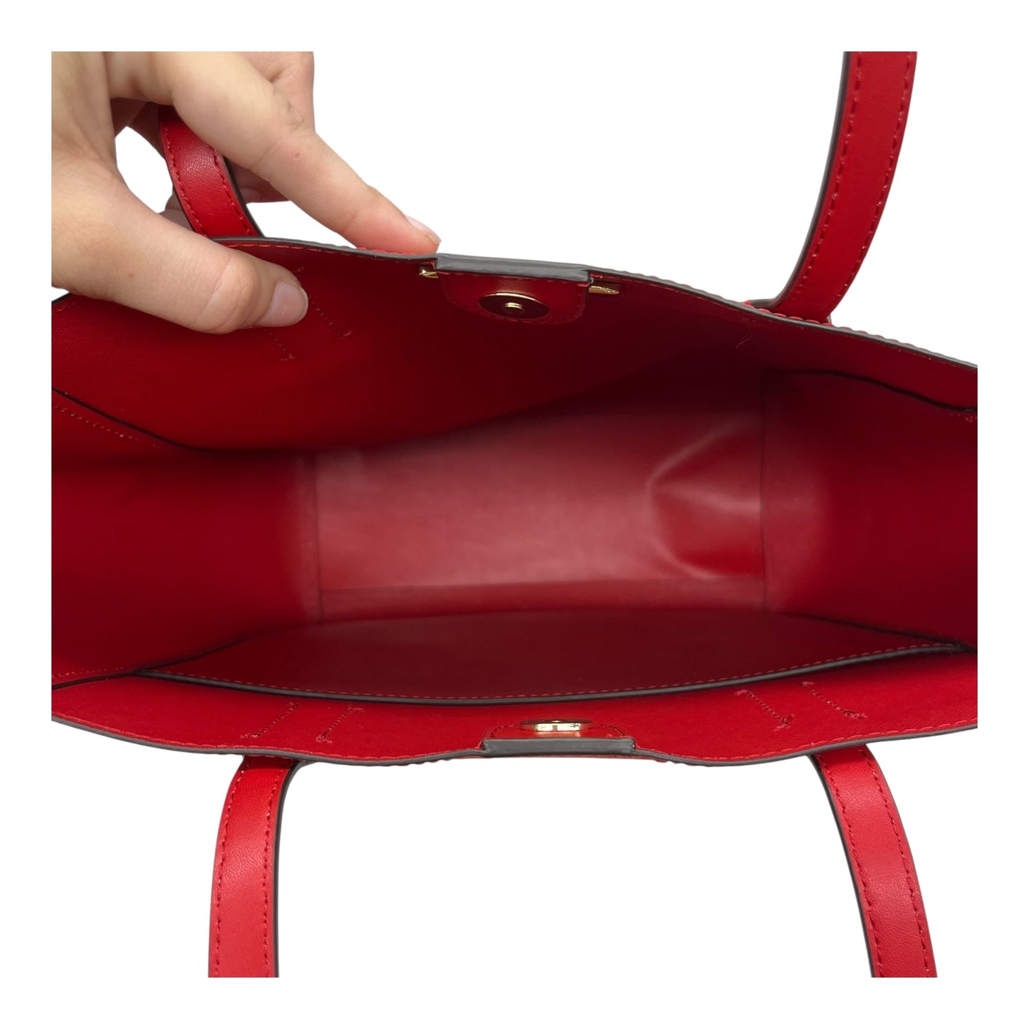 Handbag Designer By Michael Kors In Red, Size:Large