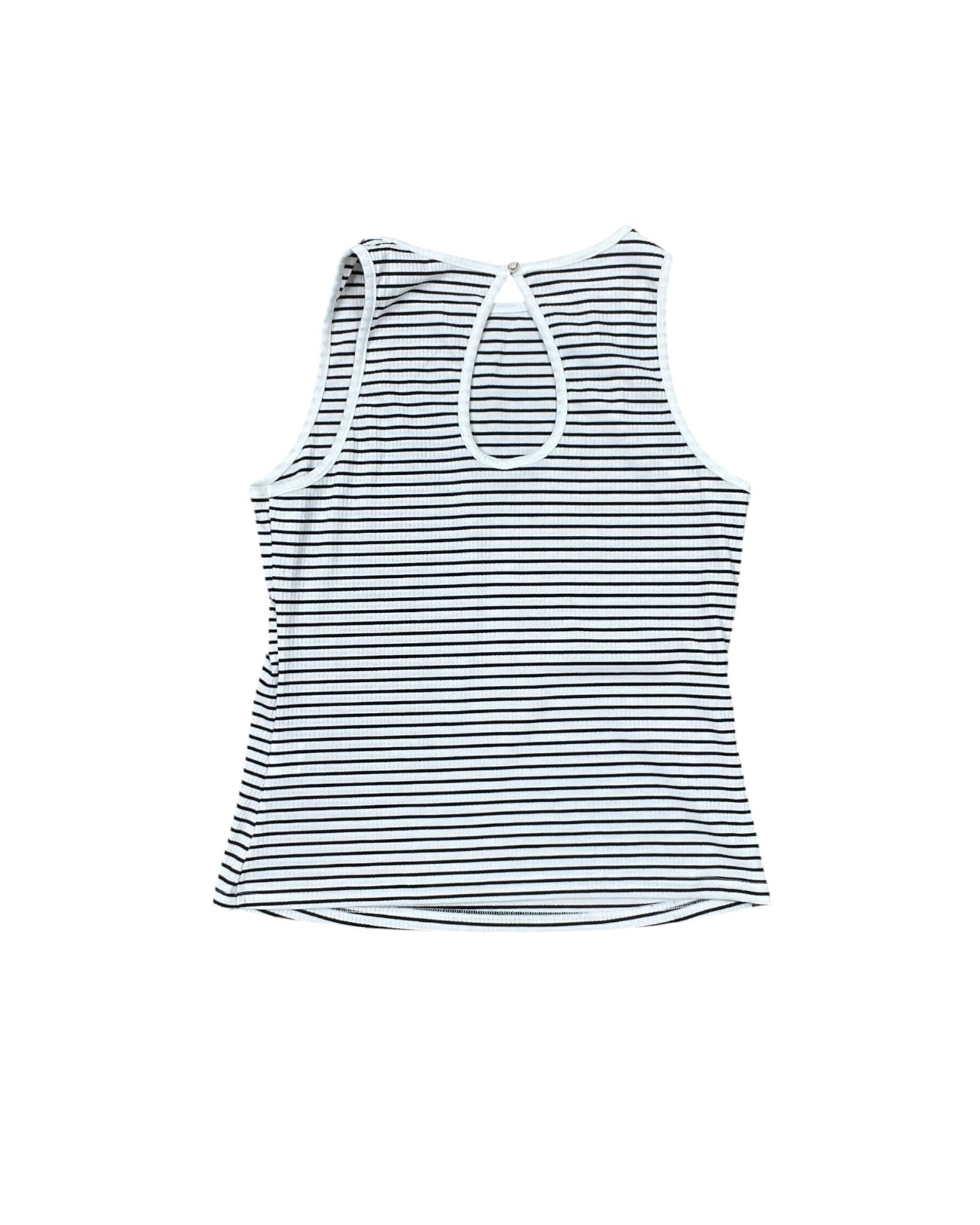 Tank Top By Clothes Mentor In Black & White, Size:L