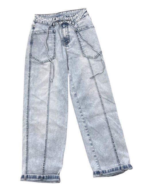 Jeans Wide Leg By Clothes Mentor In Blue Denim, Size:4